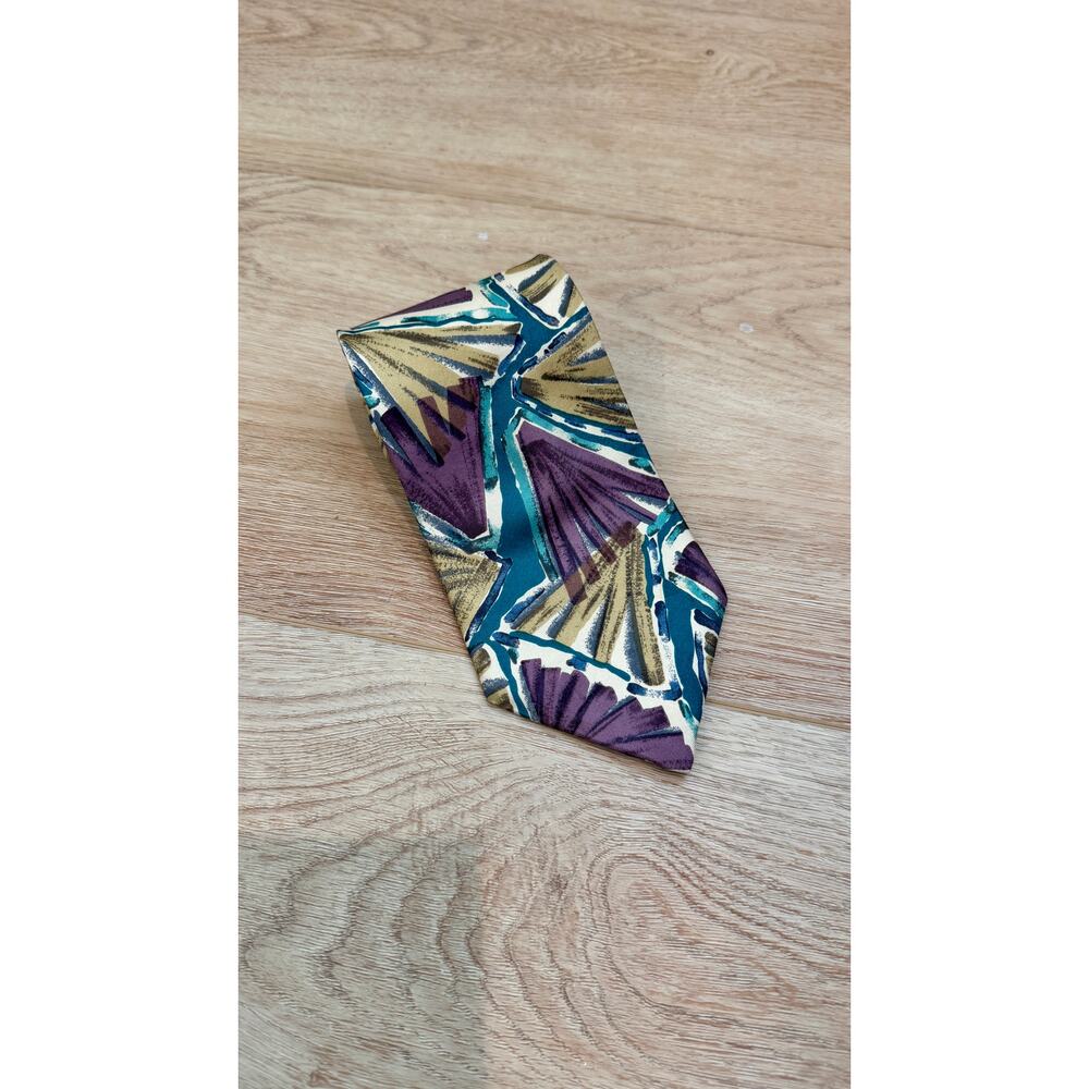 Christian Dior Abstract Print Silk Necktie - Picture 2 of 10